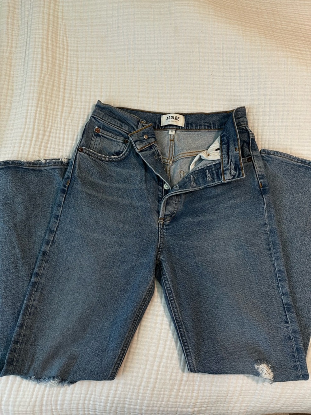 AGOLDE, Riley - High-Rise, Straight Crop Jeans